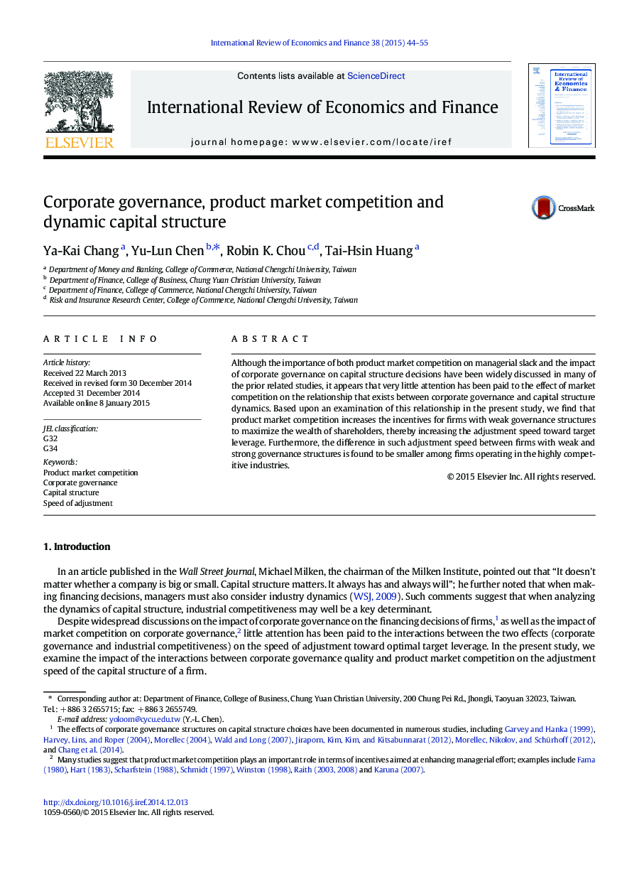 Corporate governance, product market competition and dynamic capital structure