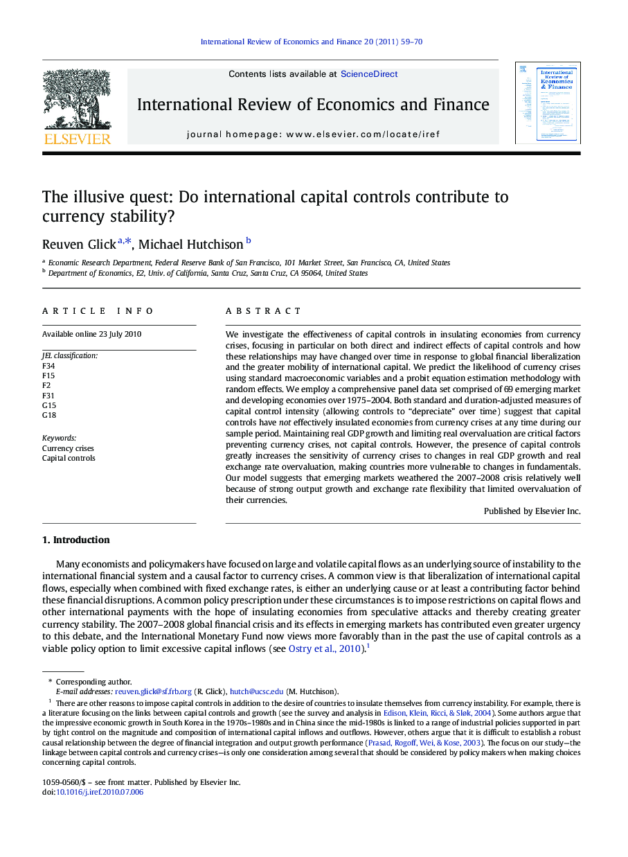 The illusive quest: Do international capital controls contribute to currency stability?