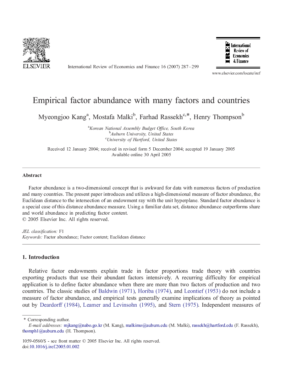 Empirical factor abundance with many factors and countries