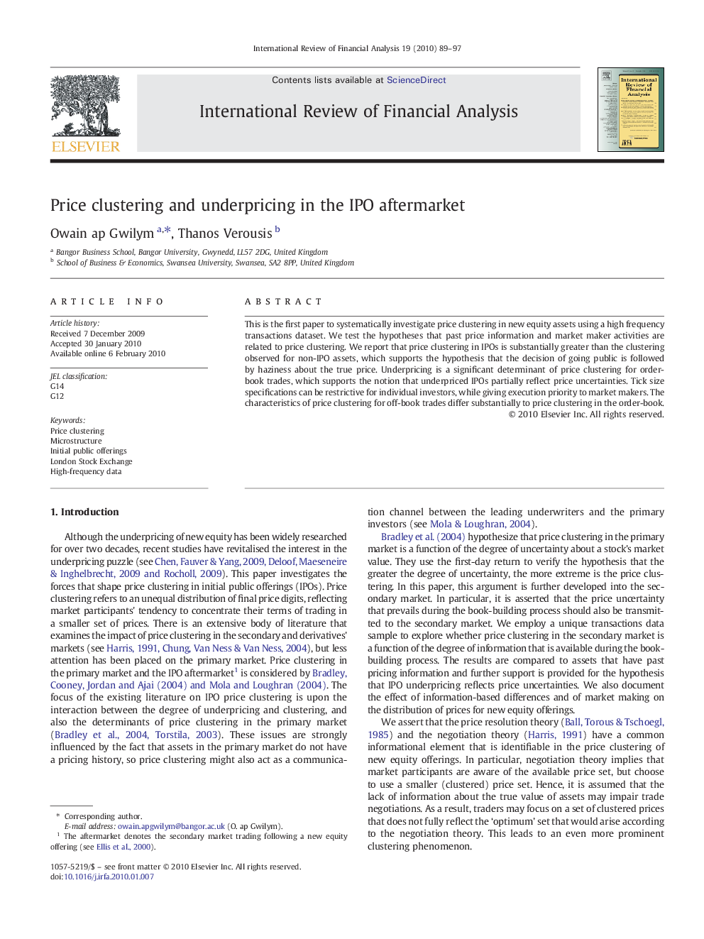 Price clustering and underpricing in the IPO aftermarket