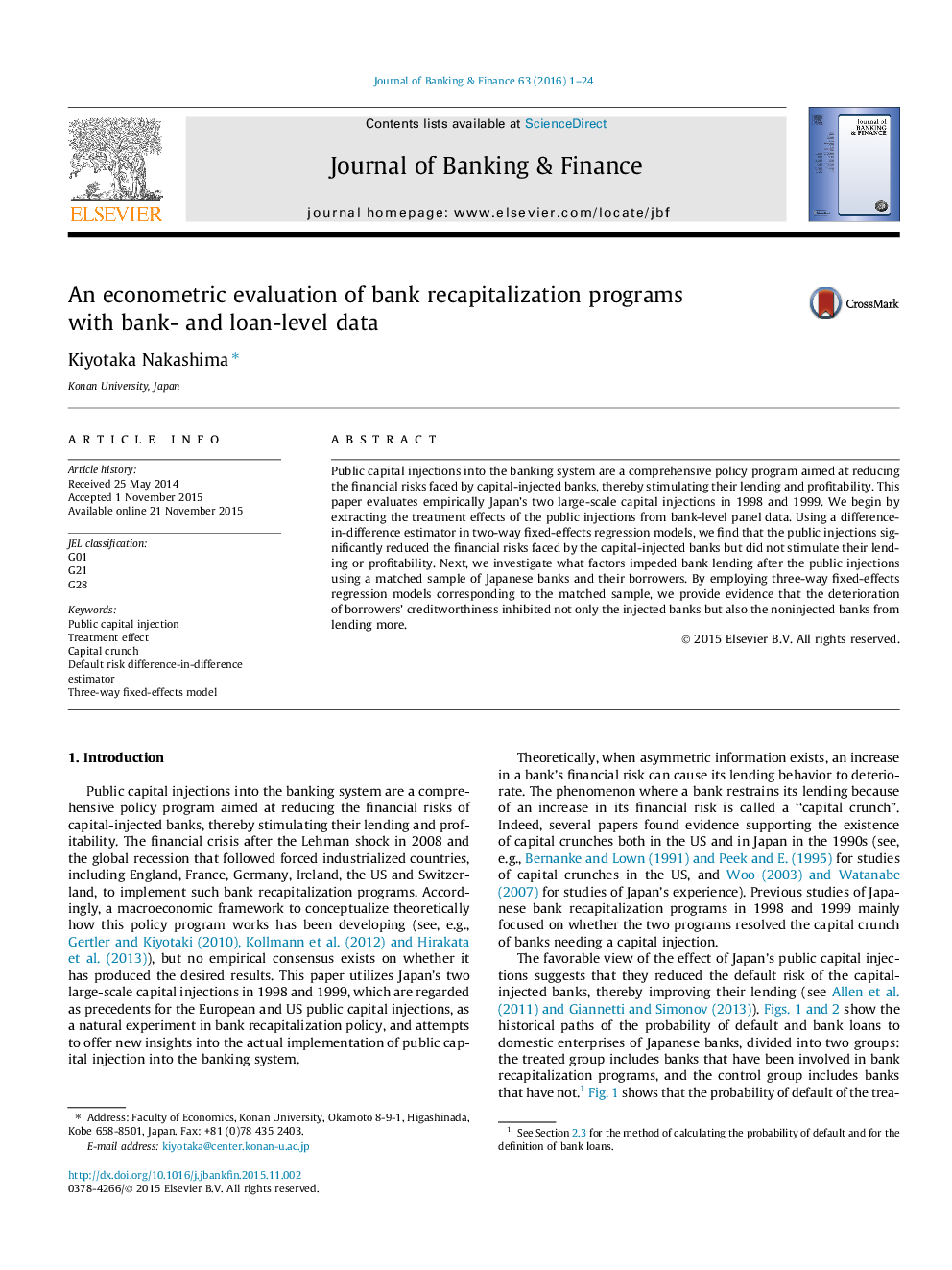 An econometric evaluation of bank recapitalization programs with bank- and loan-level data