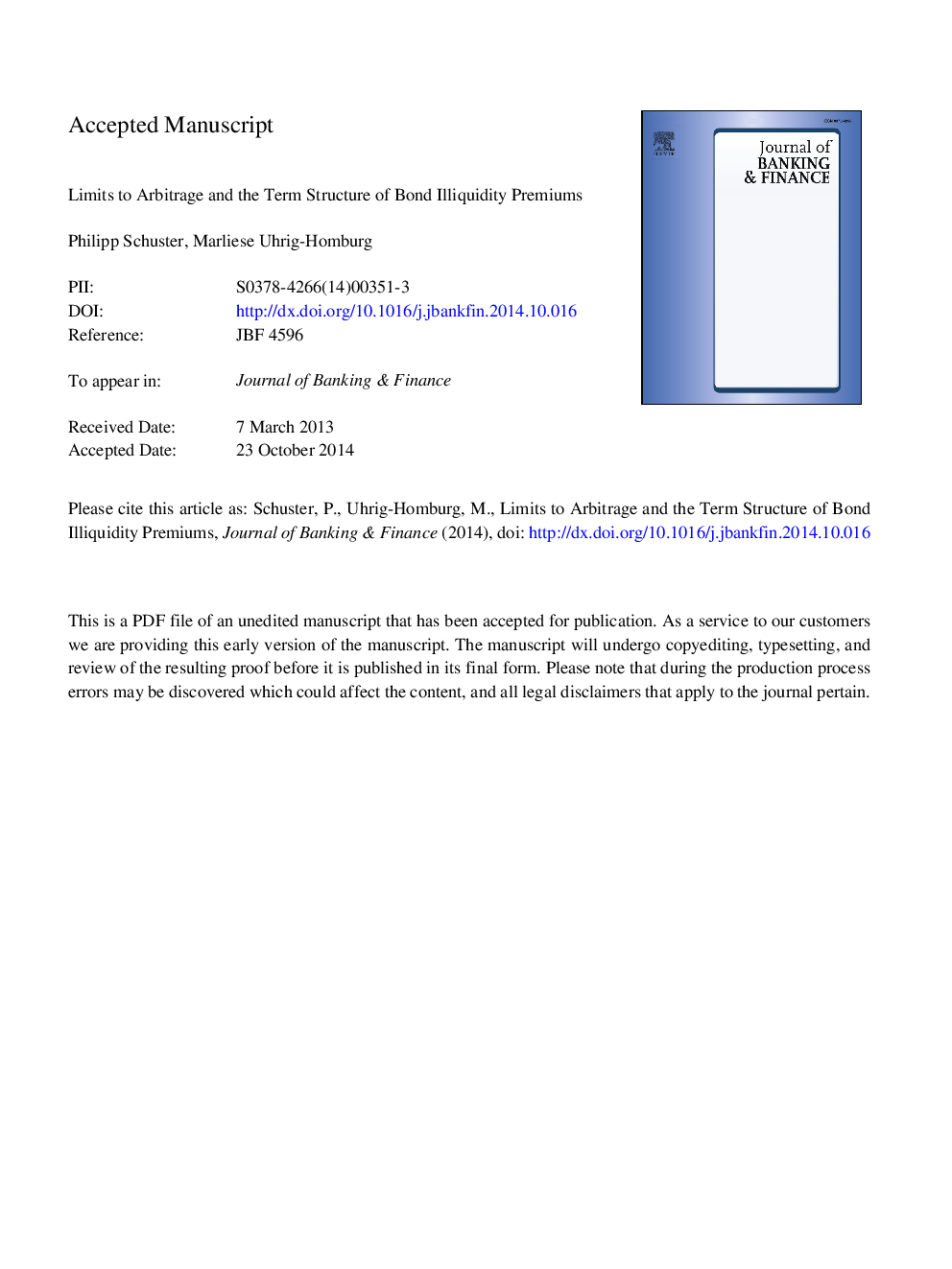 Limits to arbitrage and the term structure of bond illiquidity premiums