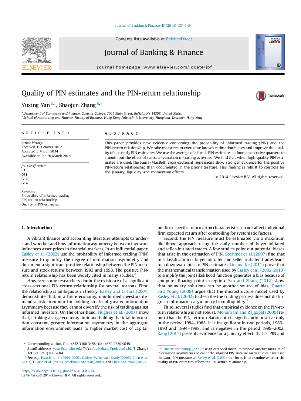 Quality of PIN estimates and the PIN-return relationship