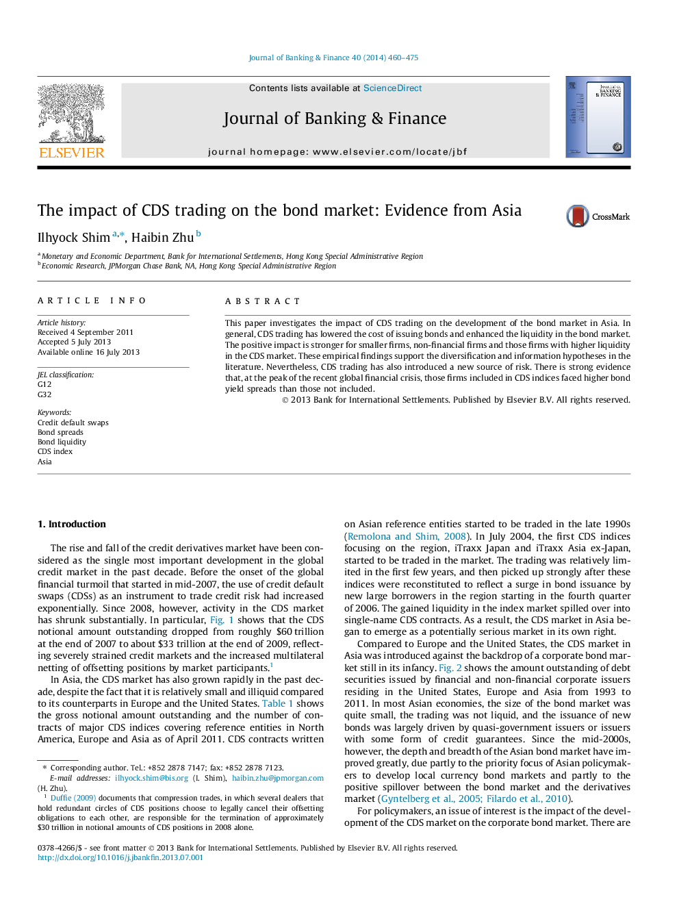 The impact of CDS trading on the bond market: Evidence from Asia