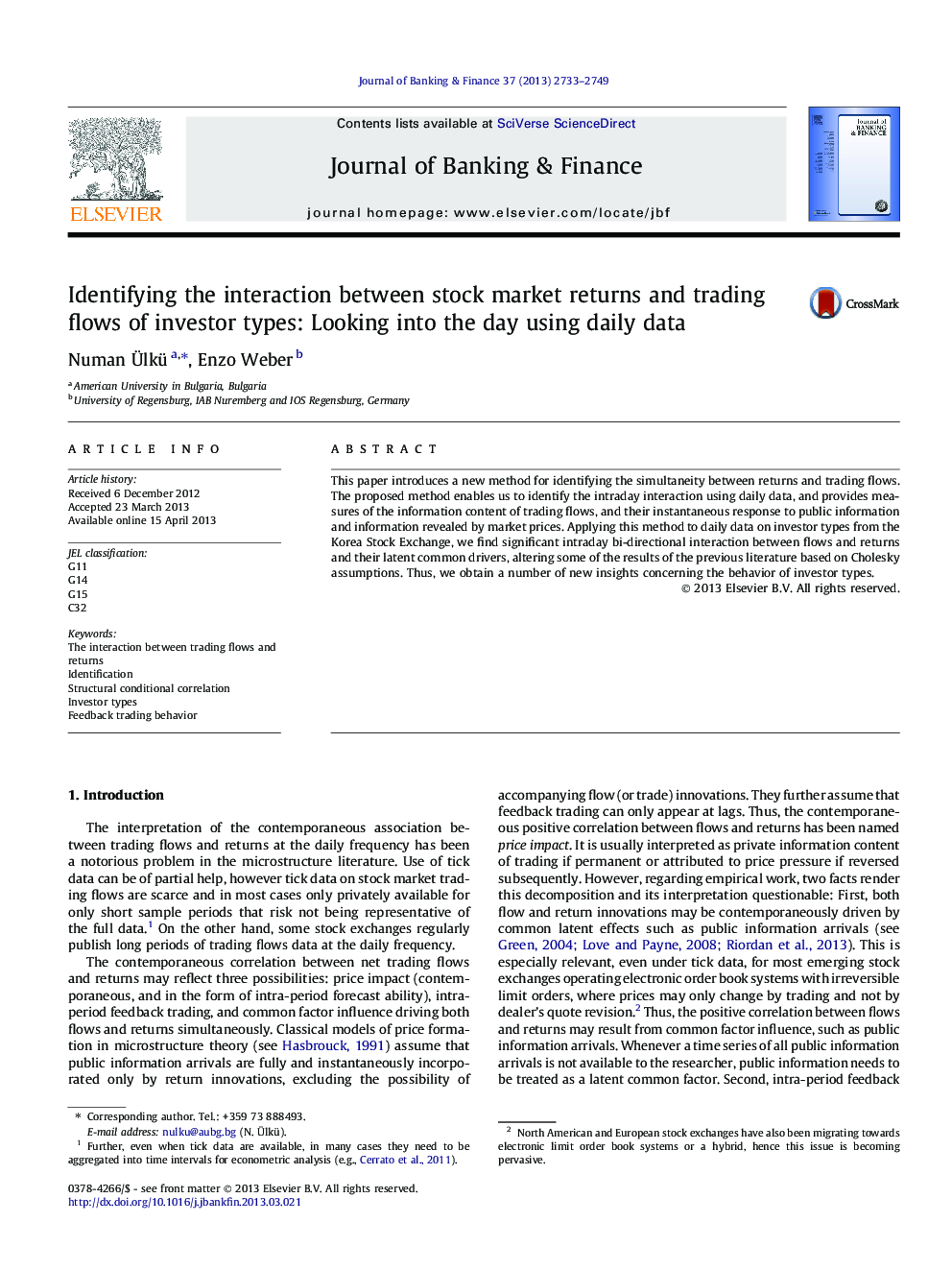 Identifying the interaction between stock market returns and trading flows of investor types: Looking into the day using daily data