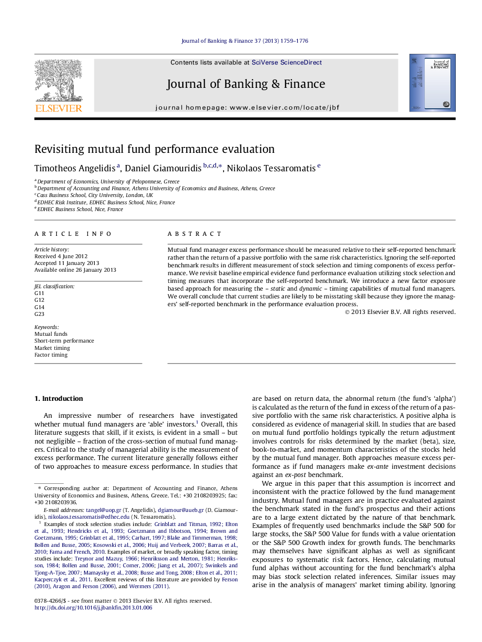 Revisiting mutual fund performance evaluation