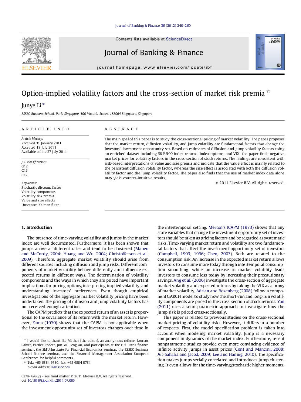 Option-implied volatility factors and the cross-section of market risk premia