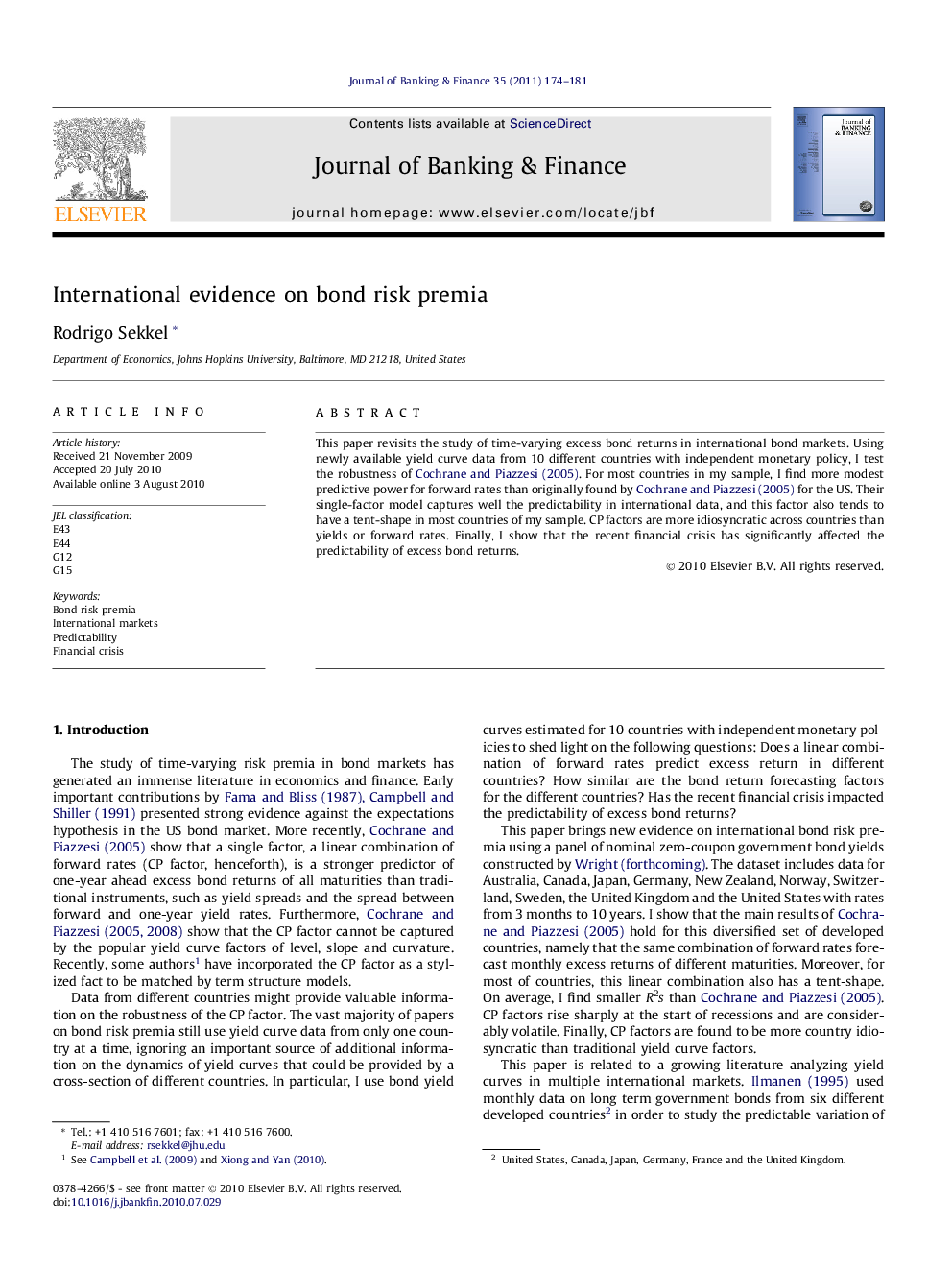 International evidence on bond risk premia