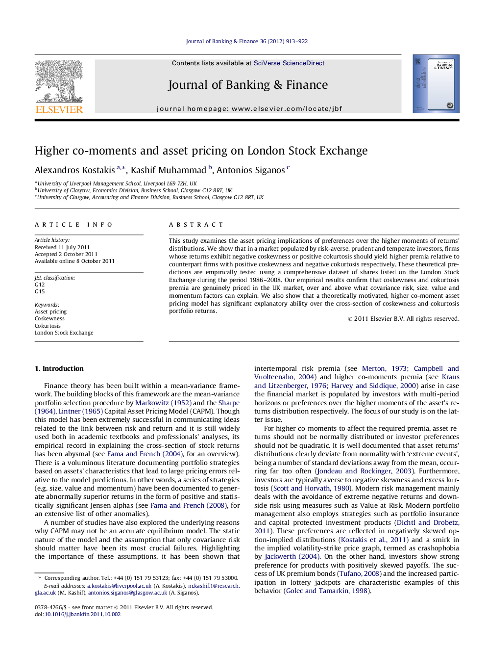 Higher co-moments and asset pricing on London Stock Exchange