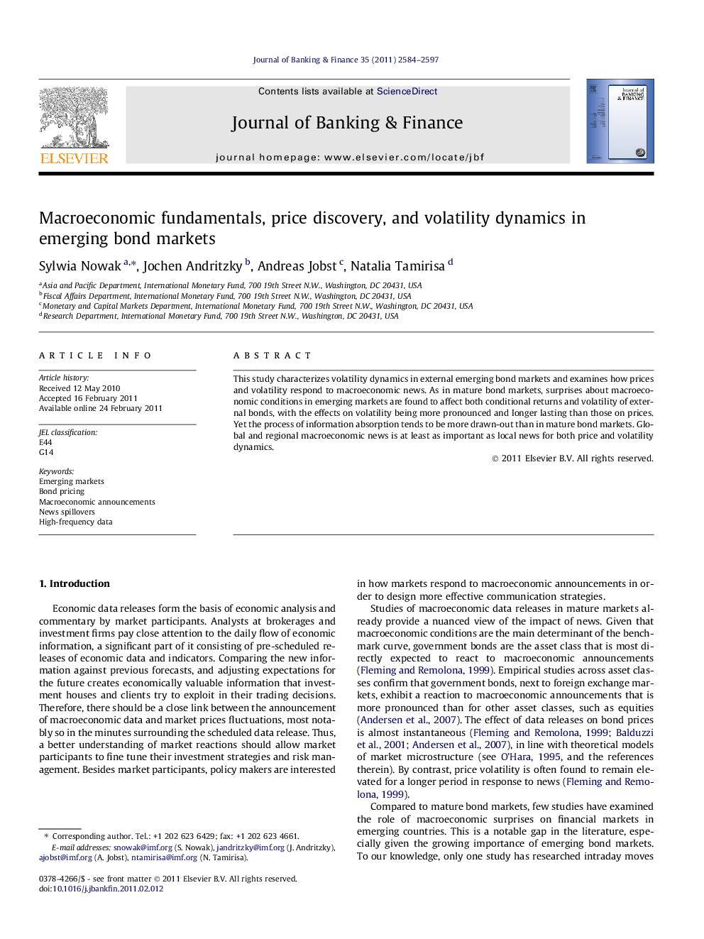 Macroeconomic fundamentals, price discovery, and volatility dynamics in emerging bond markets