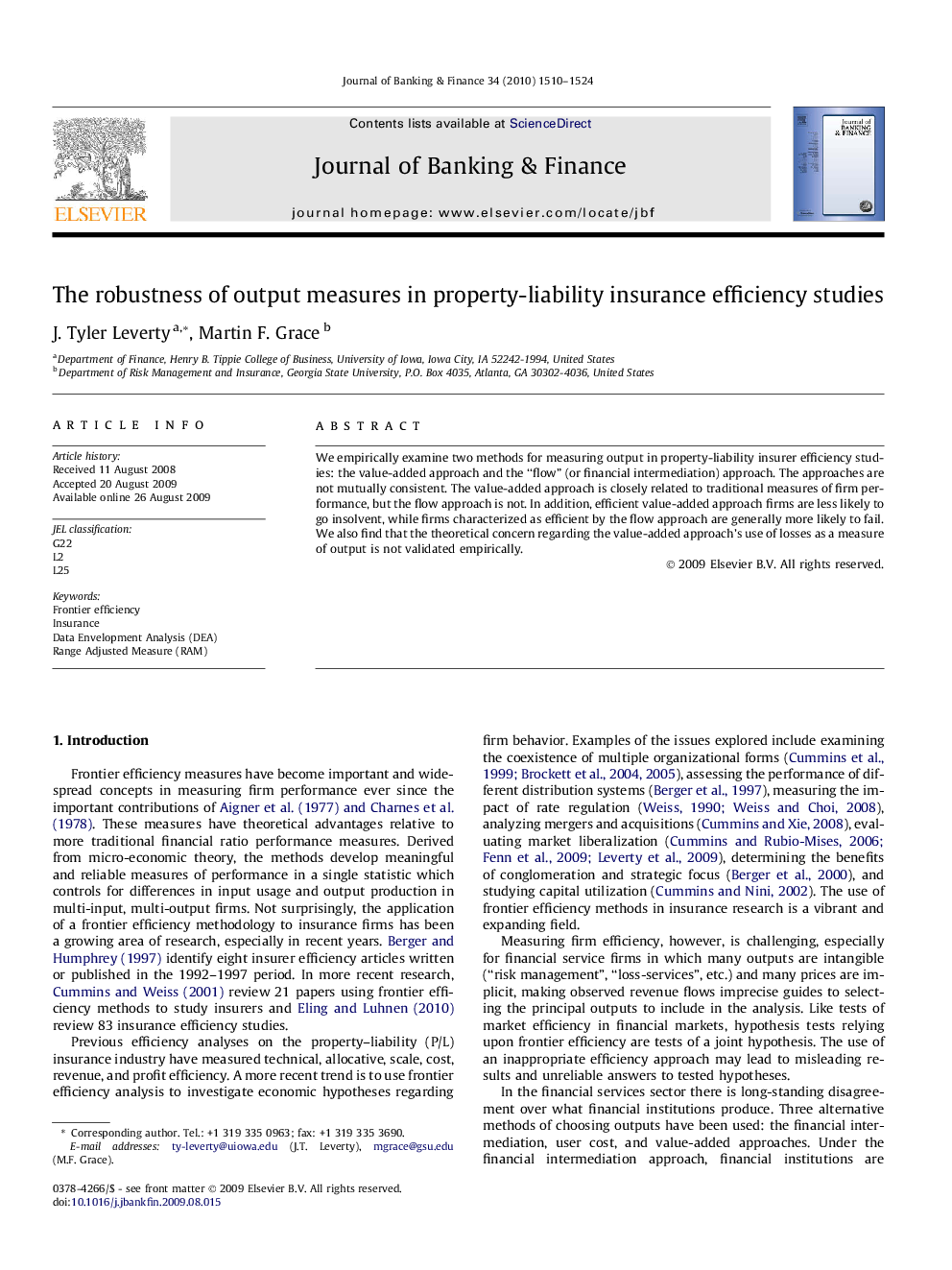 The robustness of output measures in property-liability insurance efficiency studies