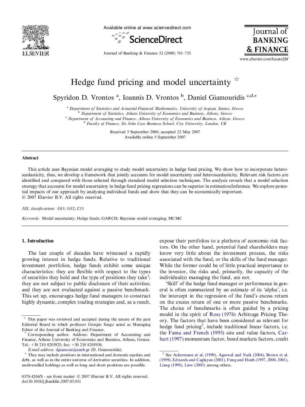 Hedge fund pricing and model uncertainty