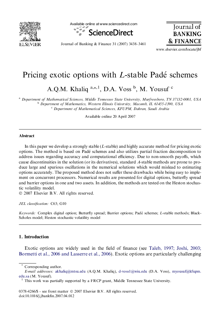 Pricing exotic options with L-stable Padé schemes