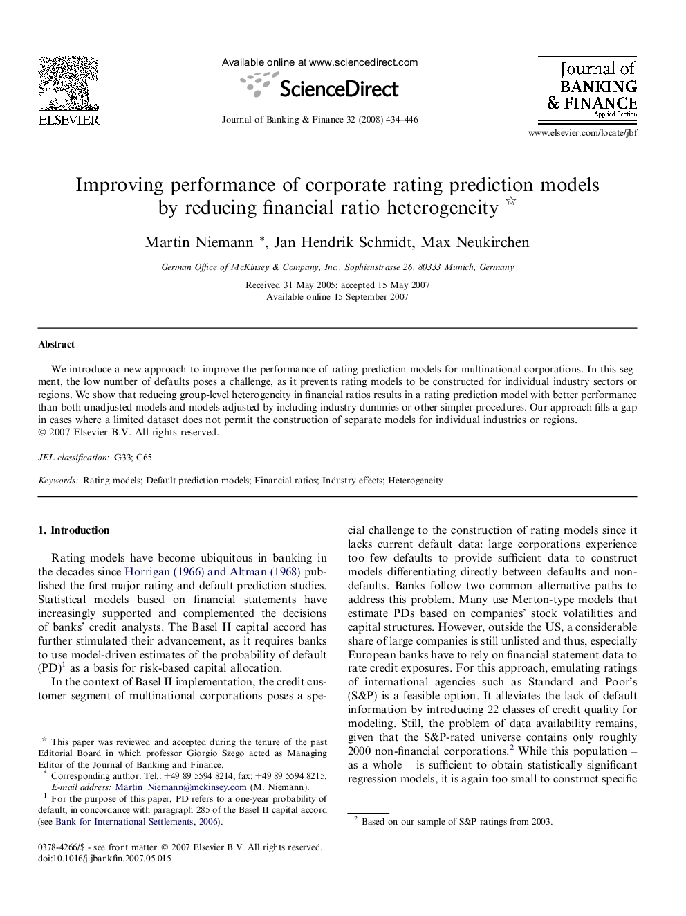 Improving performance of corporate rating prediction models by reducing financial ratio heterogeneity