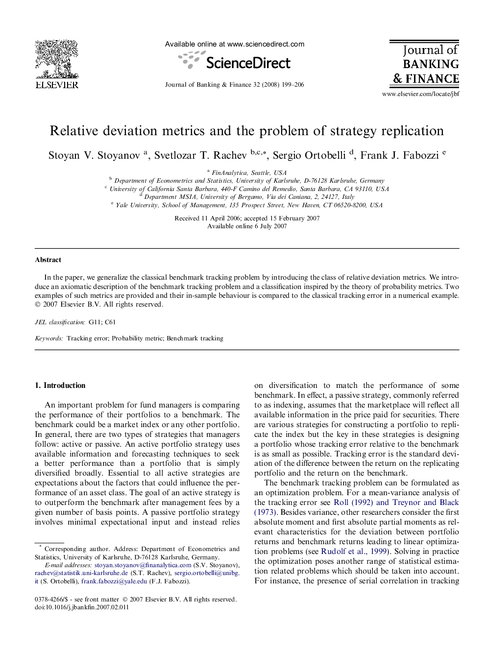 Relative deviation metrics and the problem of strategy replication