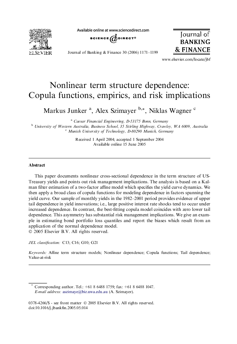 Nonlinear term structure dependence: Copula functions, empirics, and risk implications