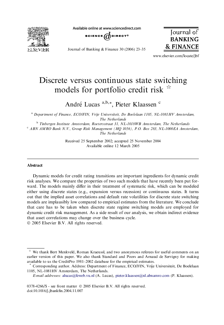 Discrete versus continuous state switching models for portfolio credit risk