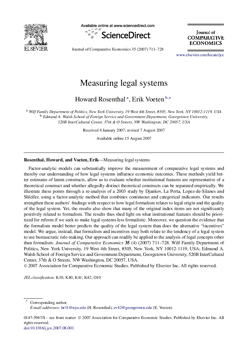 Measuring legal systems