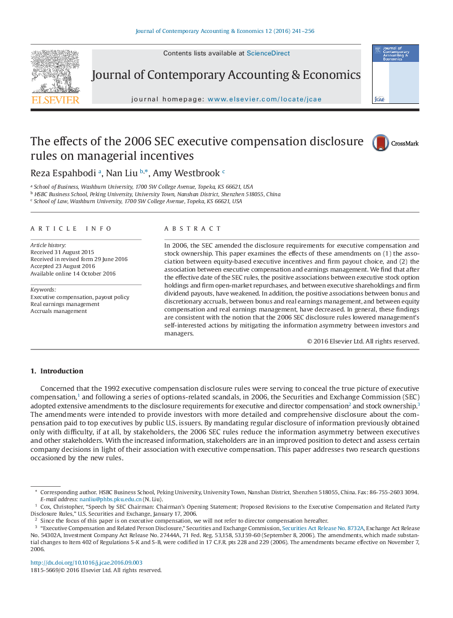 The effects of the 2006 SEC executive compensation disclosure rules on managerial incentives