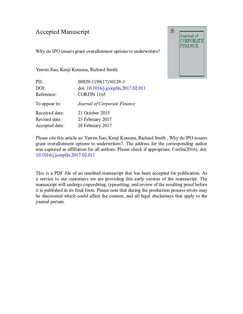 Why do IPO issuers grant overallotment options to underwriters?