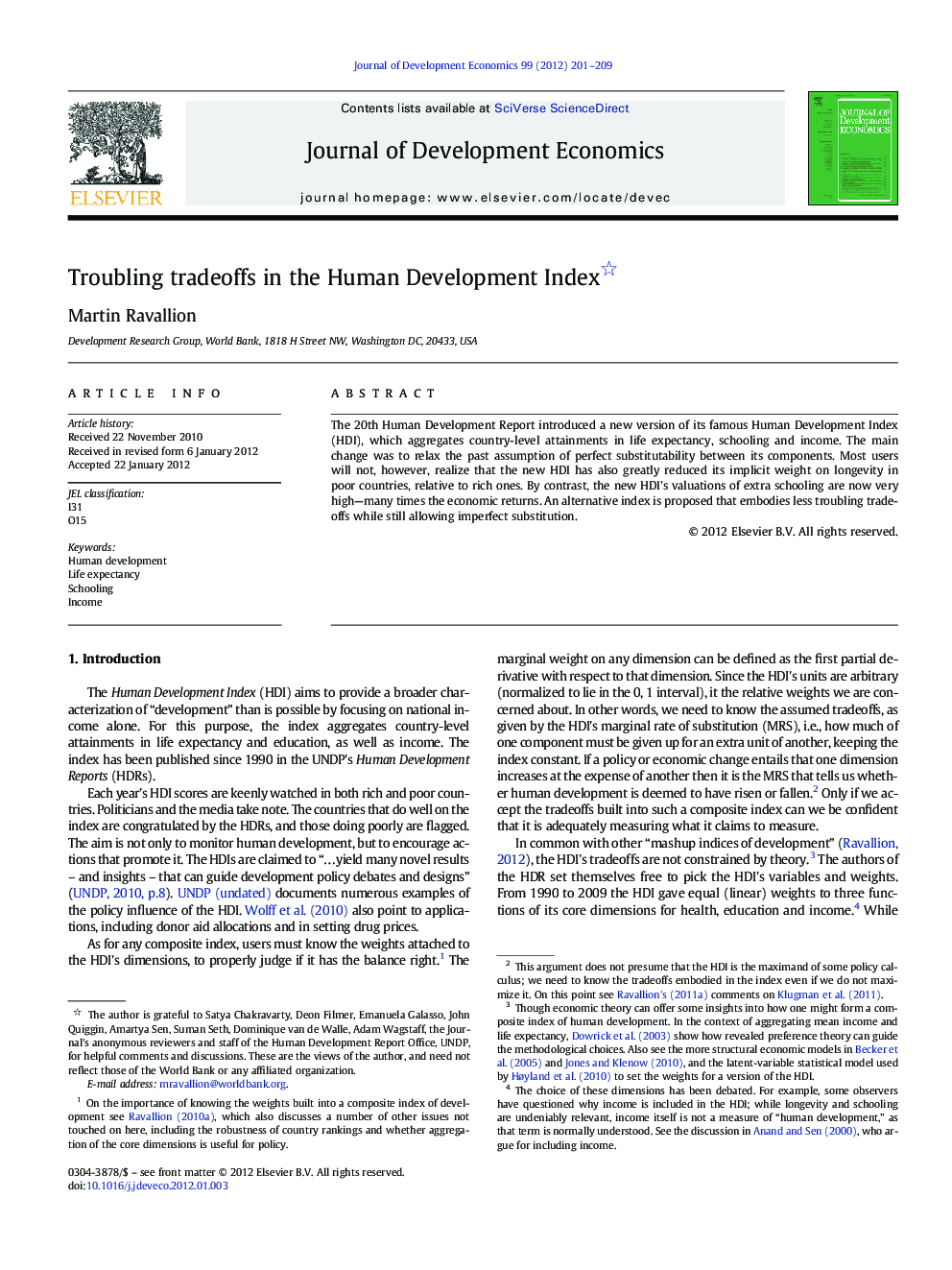 Troubling tradeoffs in the Human Development Index