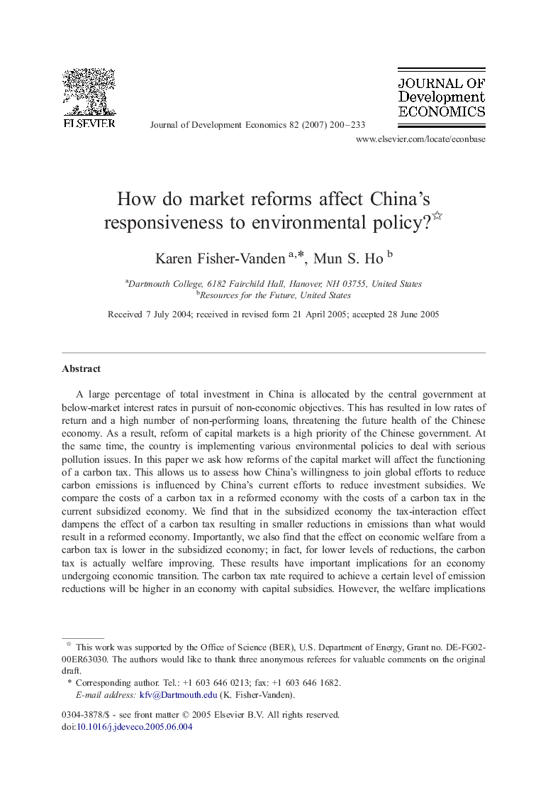 How do market reforms affect China's responsiveness to environmental policy?