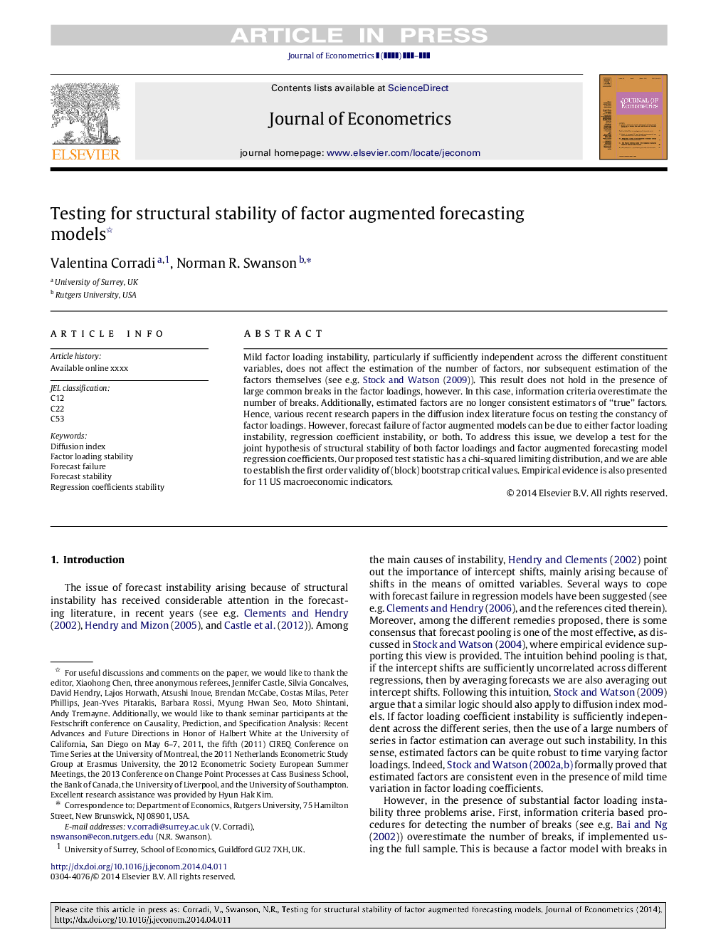 Testing for structural stability of factor augmented forecasting models