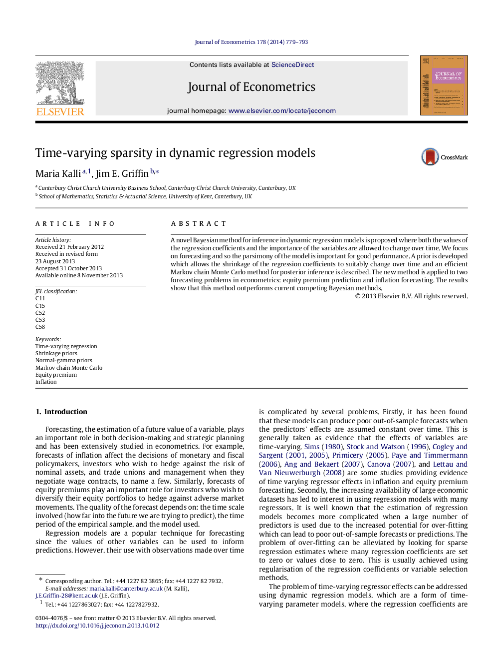 Time-varying sparsity in dynamic regression models