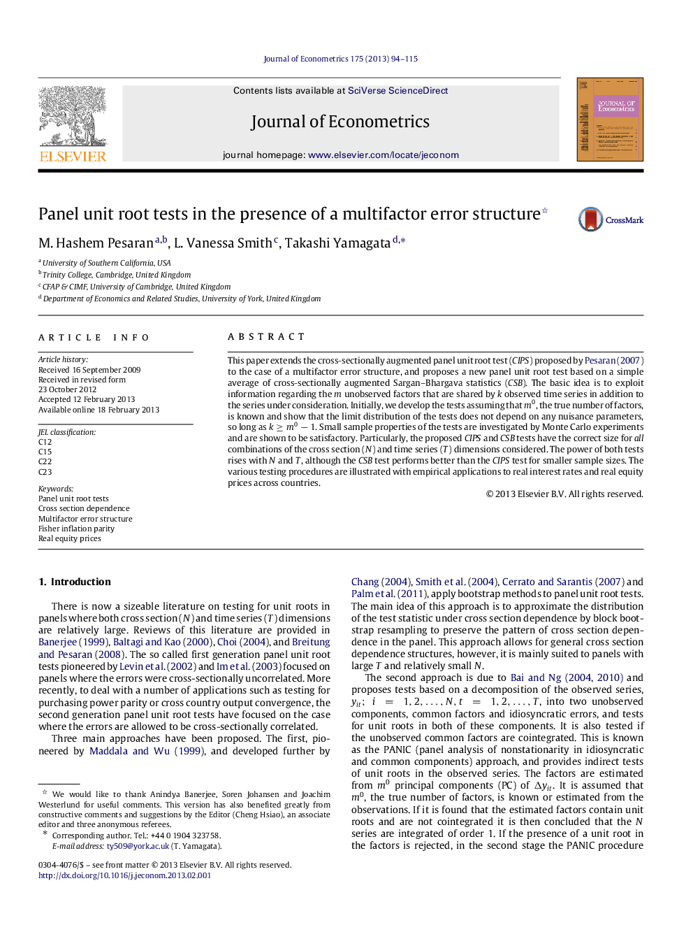 Panel unit root tests in the presence of a multifactor error structure