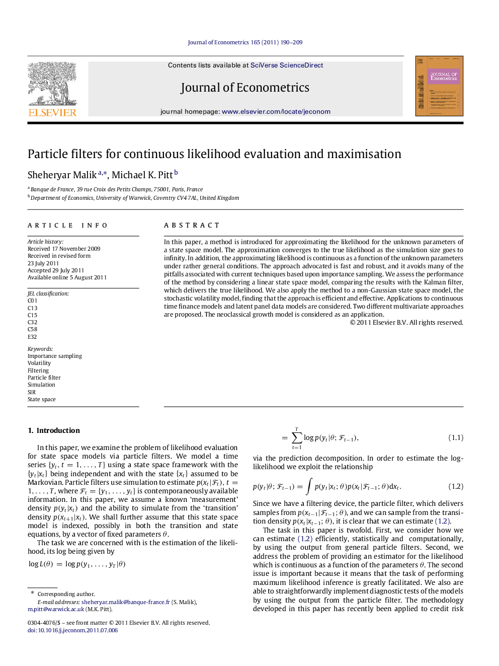 Particle filters for continuous likelihood evaluation and maximisation