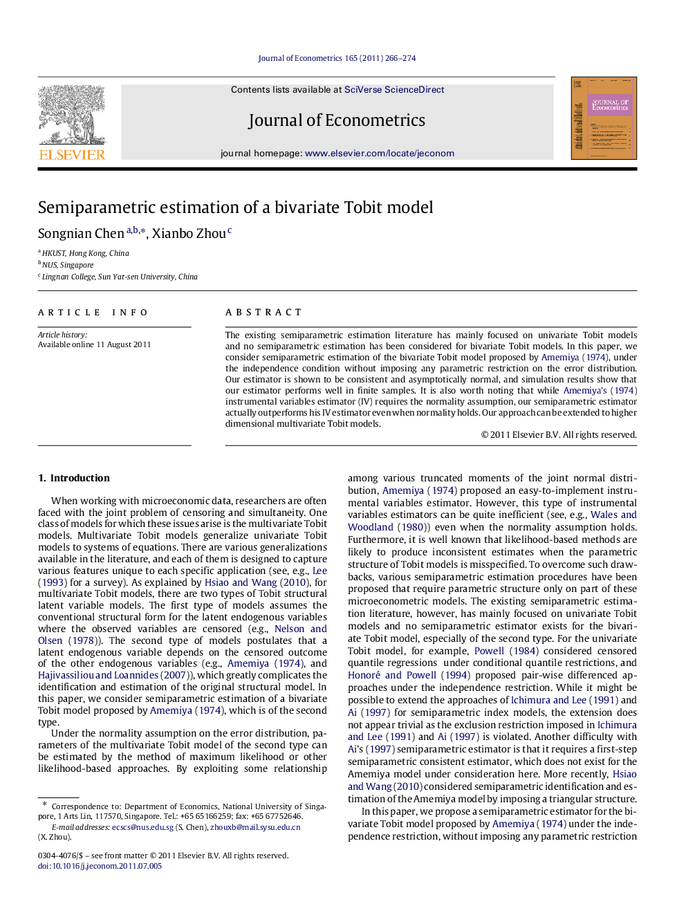 Semiparametric estimation of a bivariate Tobit model