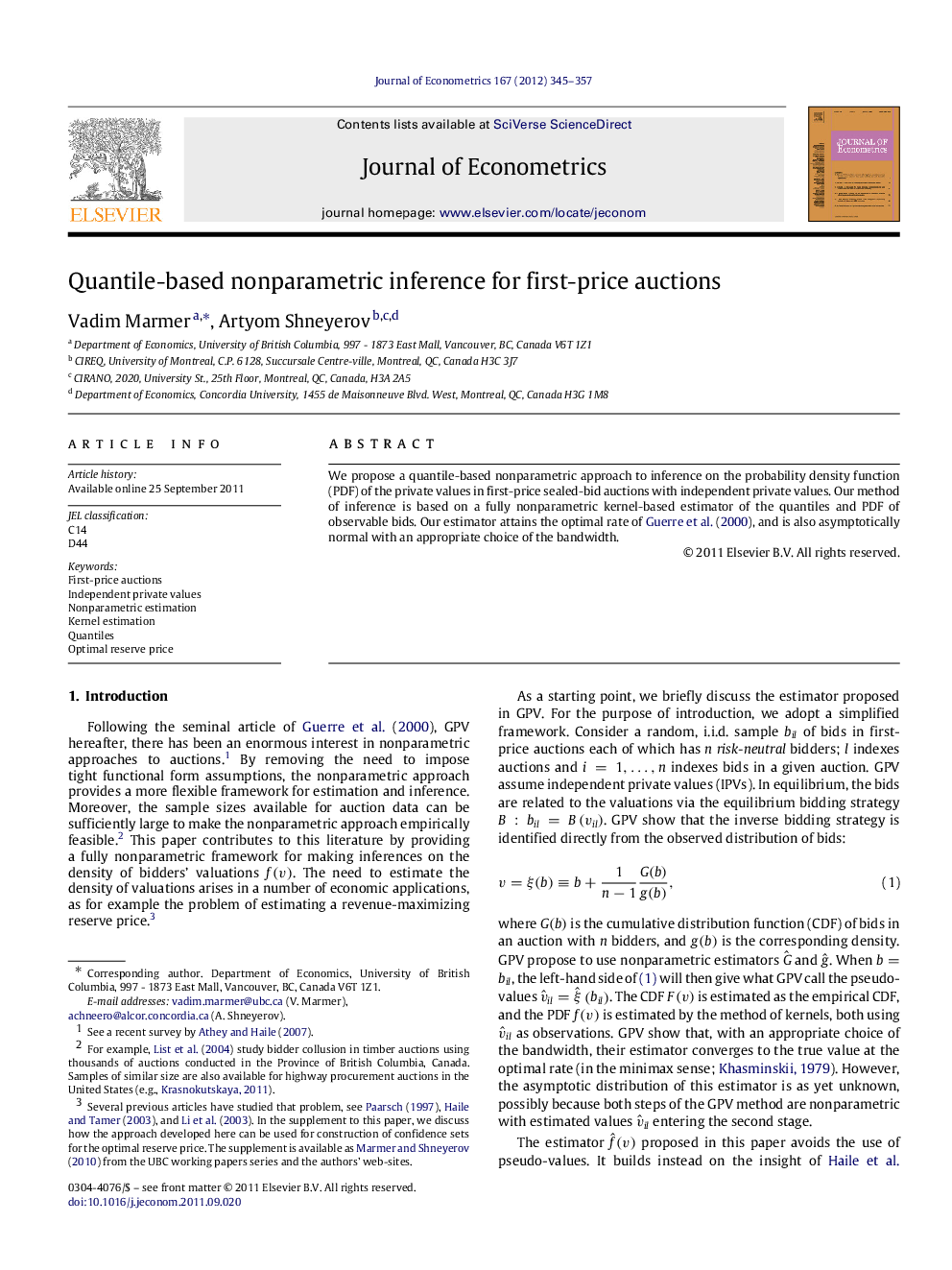 Quantile-based nonparametric inference for first-price auctions