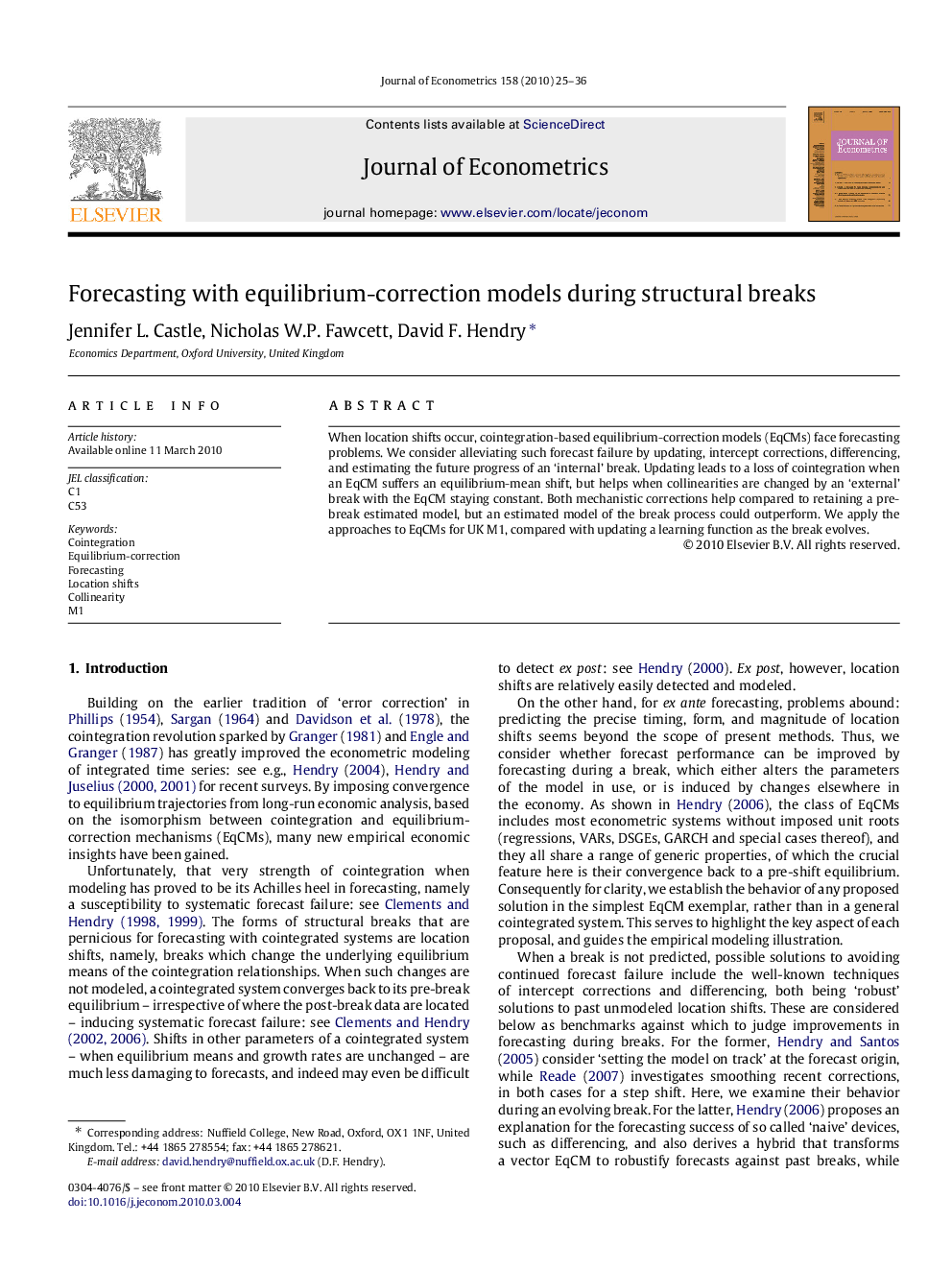 Forecasting with equilibrium-correction models during structural breaks