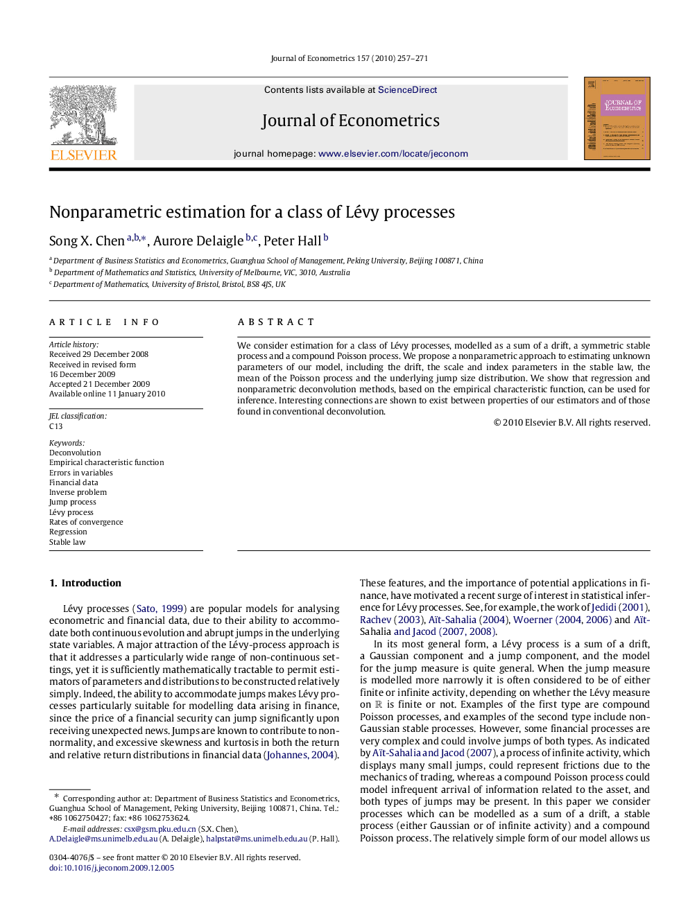 Nonparametric estimation for a class of Lévy processes