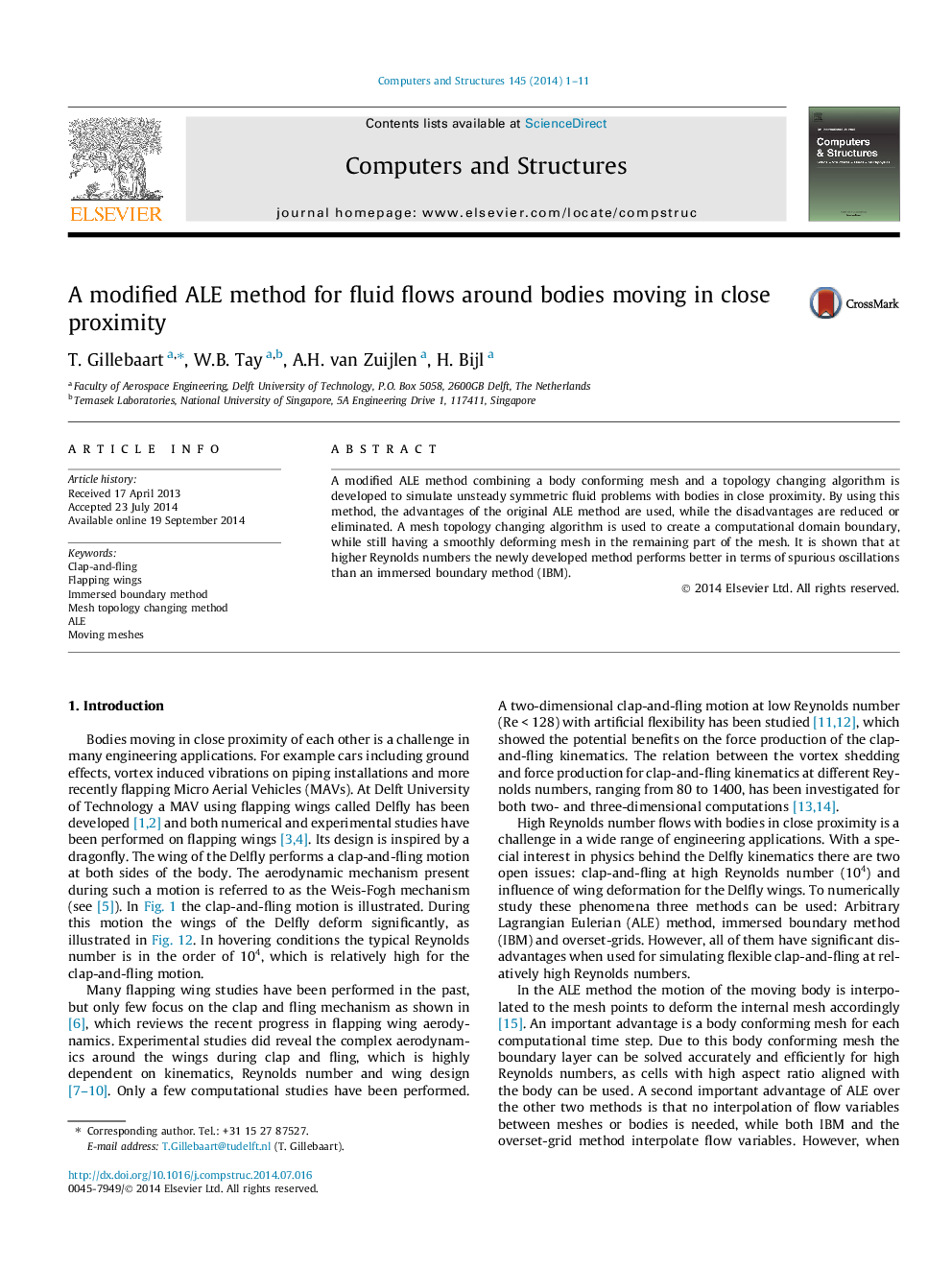 A modified ALE method for fluid flows around bodies moving in close proximity