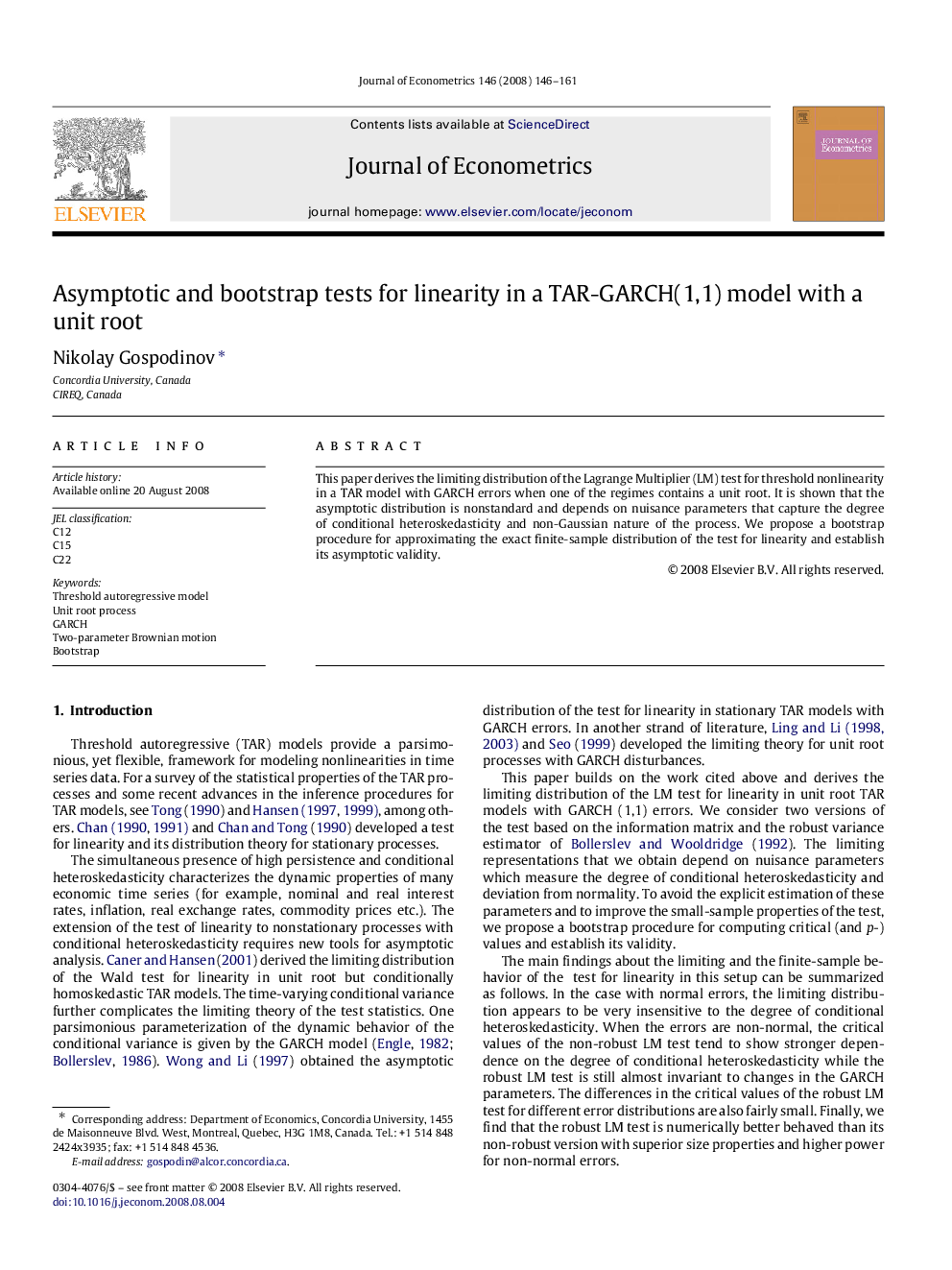 Asymptotic and bootstrap tests for linearity in a TAR-GARCH(1,1) model with a unit root