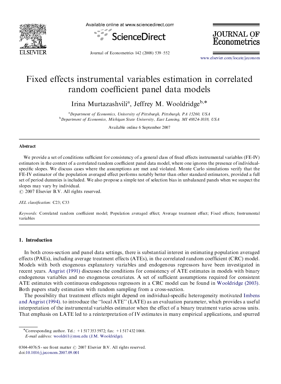 Fixed effects instrumental variables estimation in correlated random coefficient panel data models