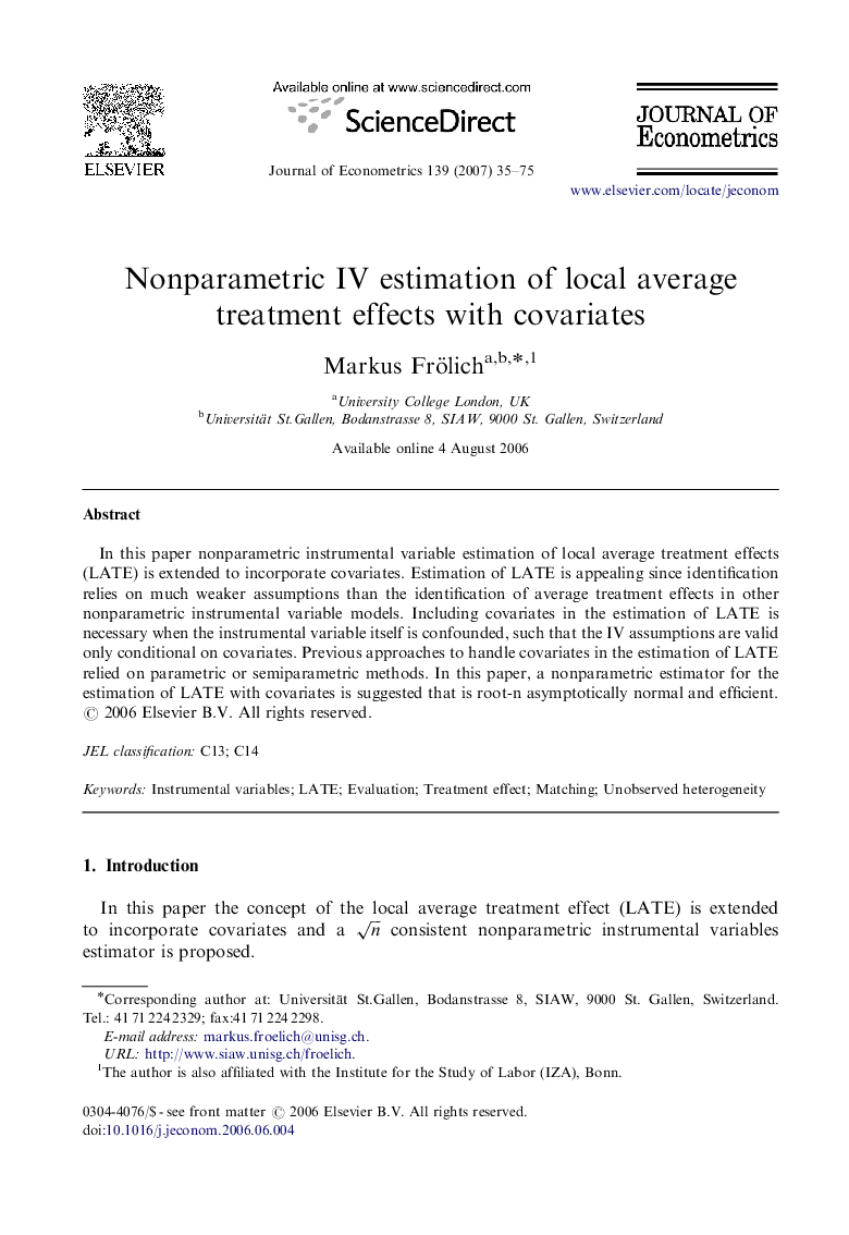 Nonparametric IV estimation of local average treatment effects with covariates