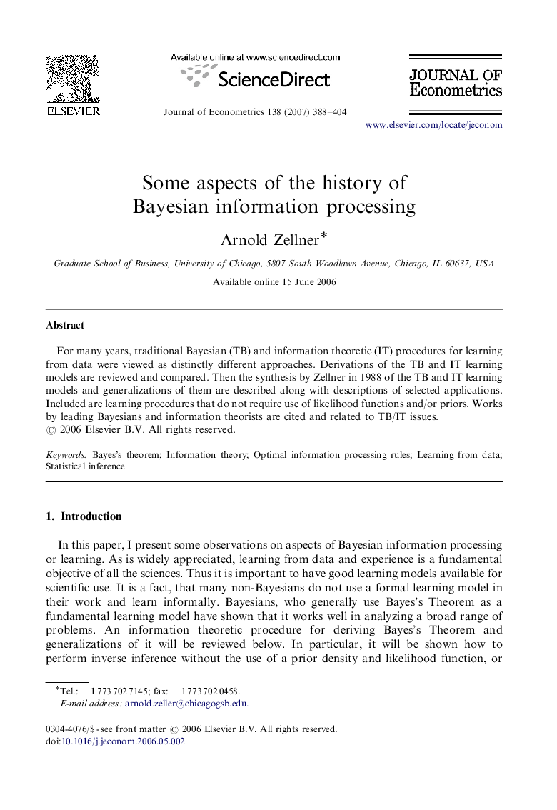 Some aspects of the history of Bayesian information processing