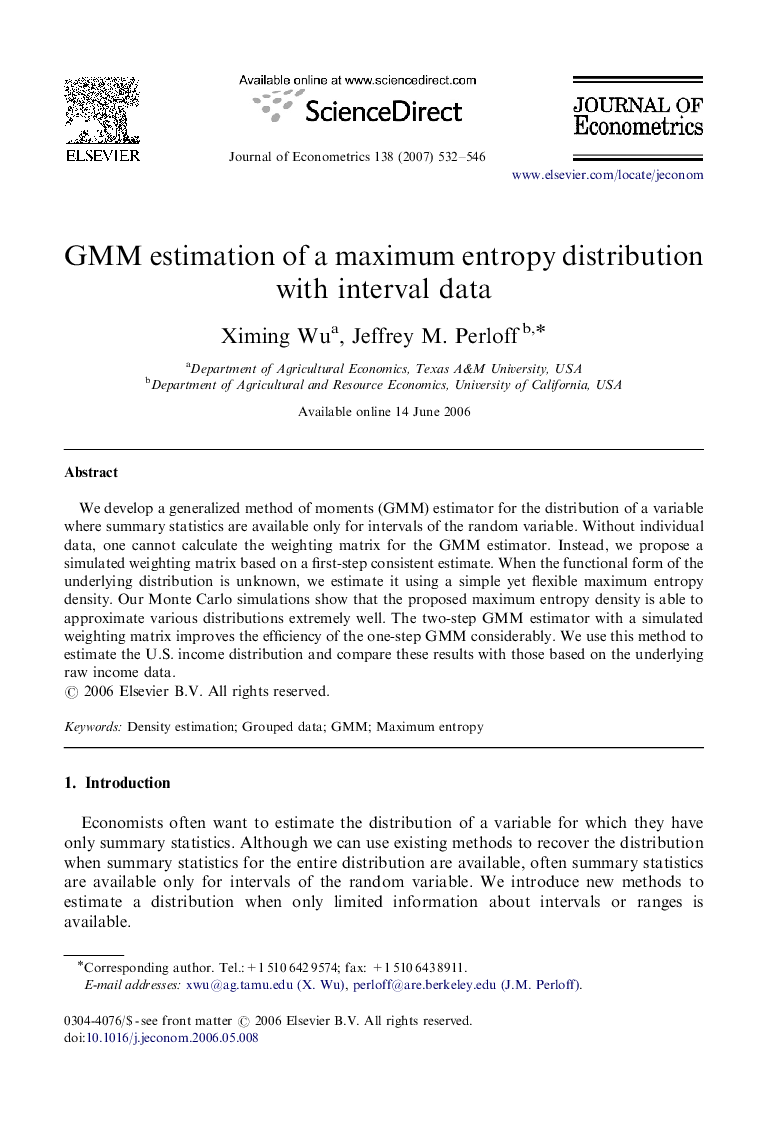 GMM estimation of a maximum entropy distribution with interval data