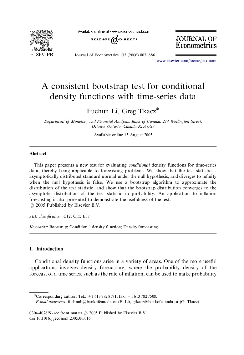 A consistent bootstrap test for conditional density functions with time-series data