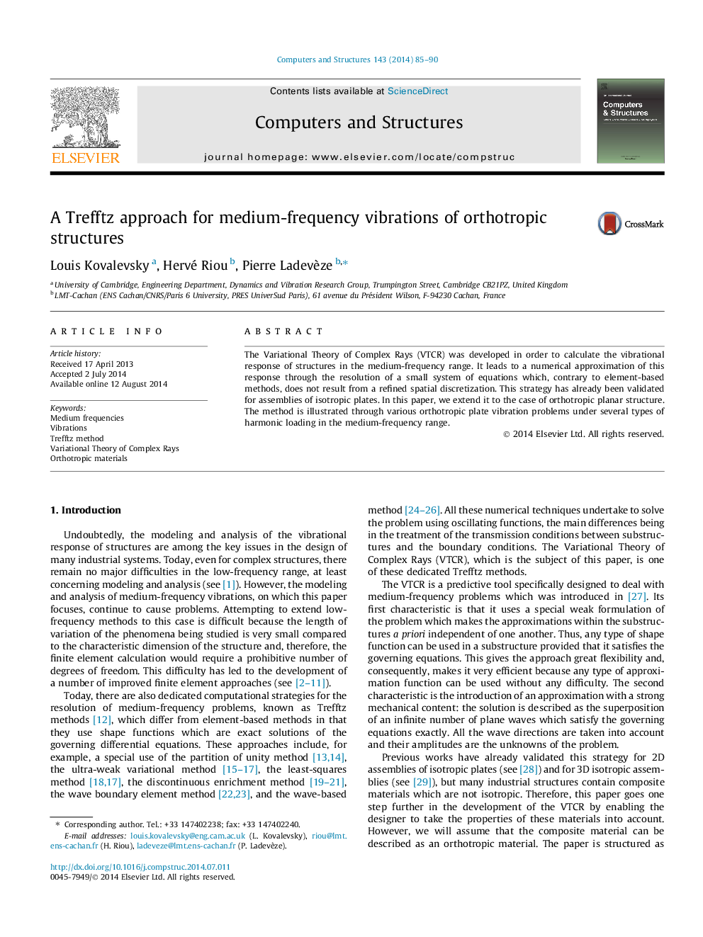 A Trefftz approach for medium-frequency vibrations of orthotropic structures