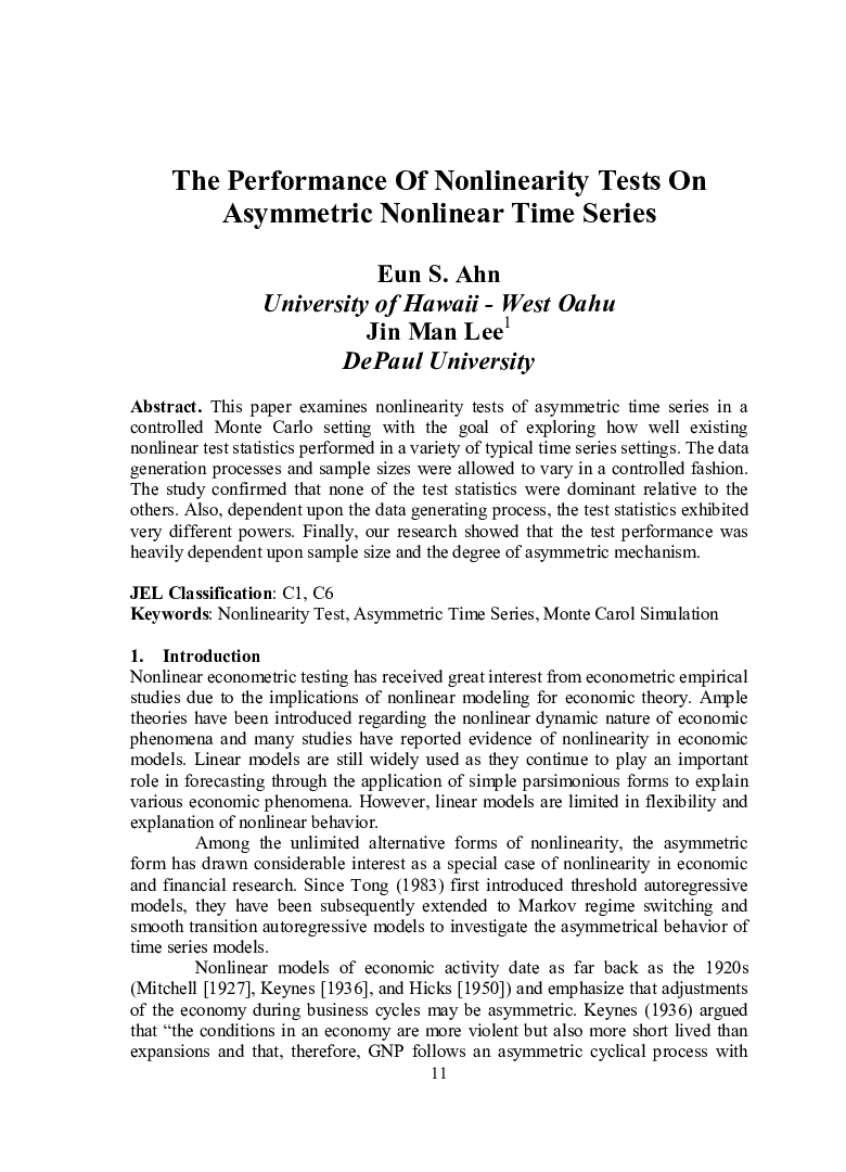 The Performance Of Nonlinearity Tests On Asymmetric Nonlinear Time Series