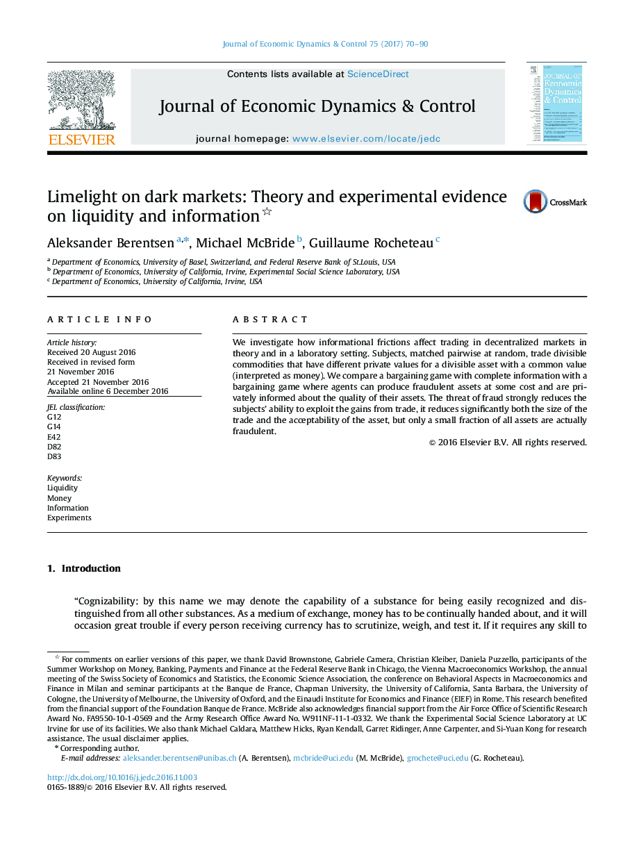 Limelight on dark markets: Theory and experimental evidence on liquidity and information