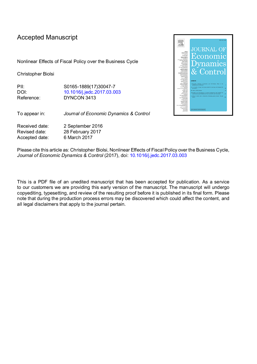 Nonlinear effects of fiscal policy over the business cycle