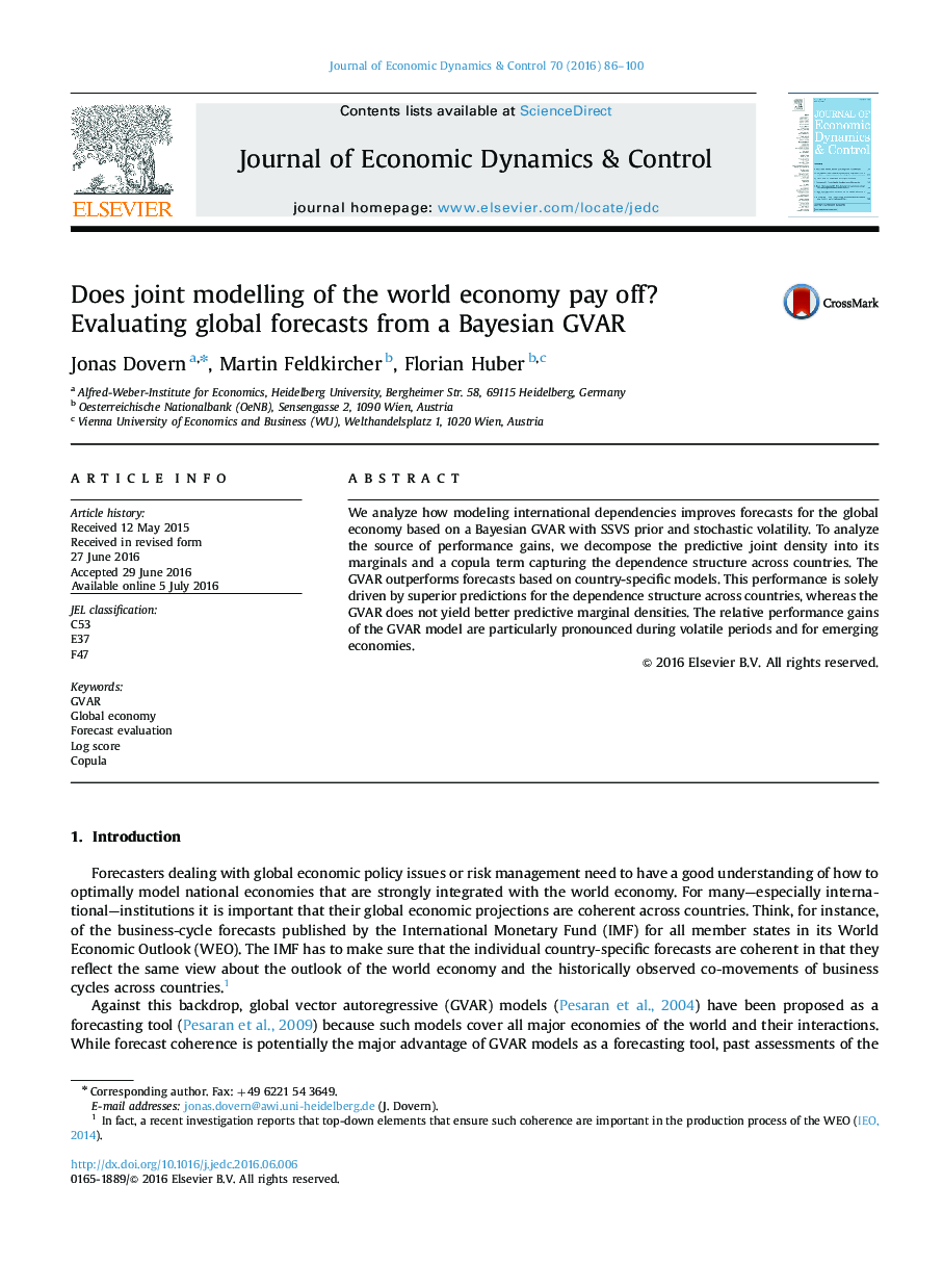 Does joint modelling of the world economy pay off? Evaluating global forecasts from a Bayesian GVAR