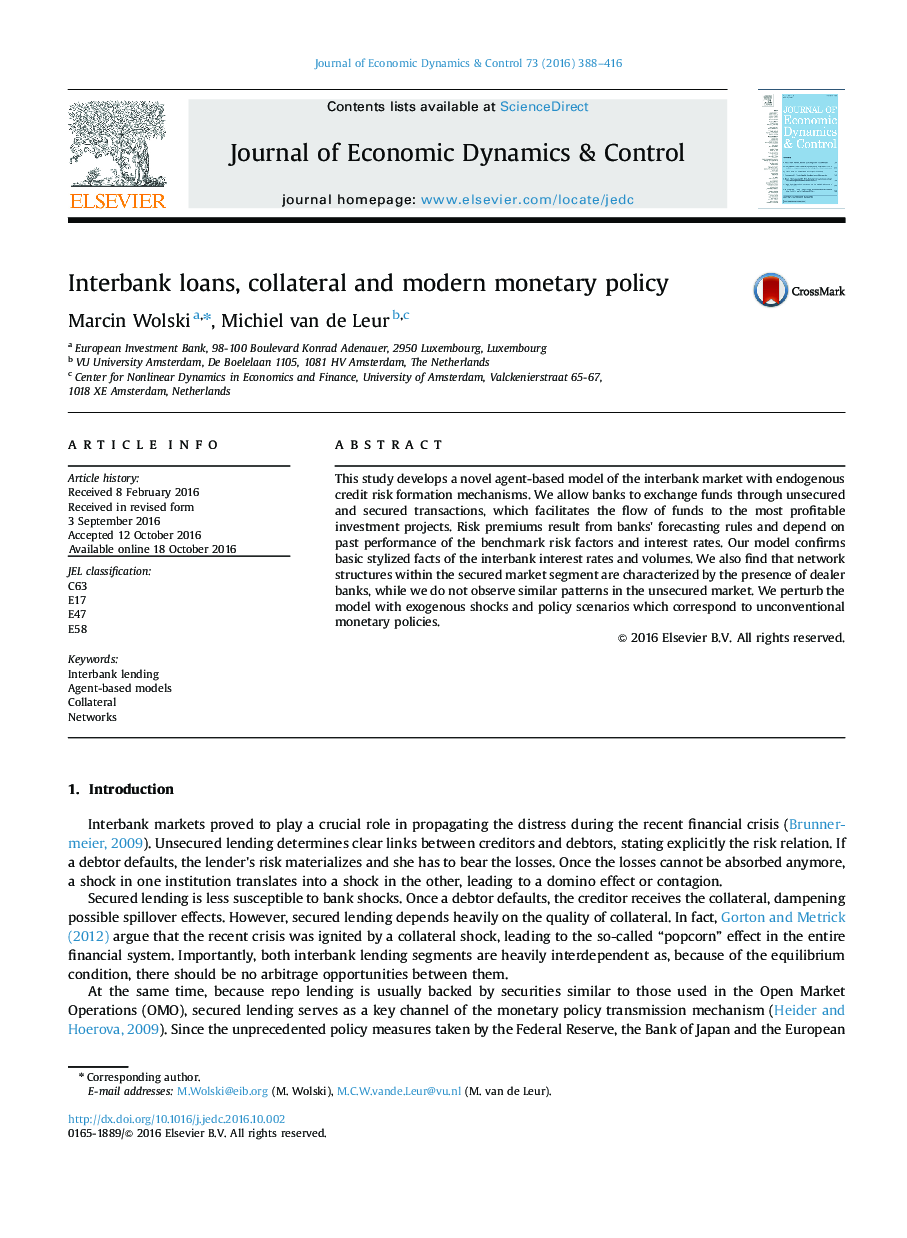 Interbank loans, collateral and modern monetary policy