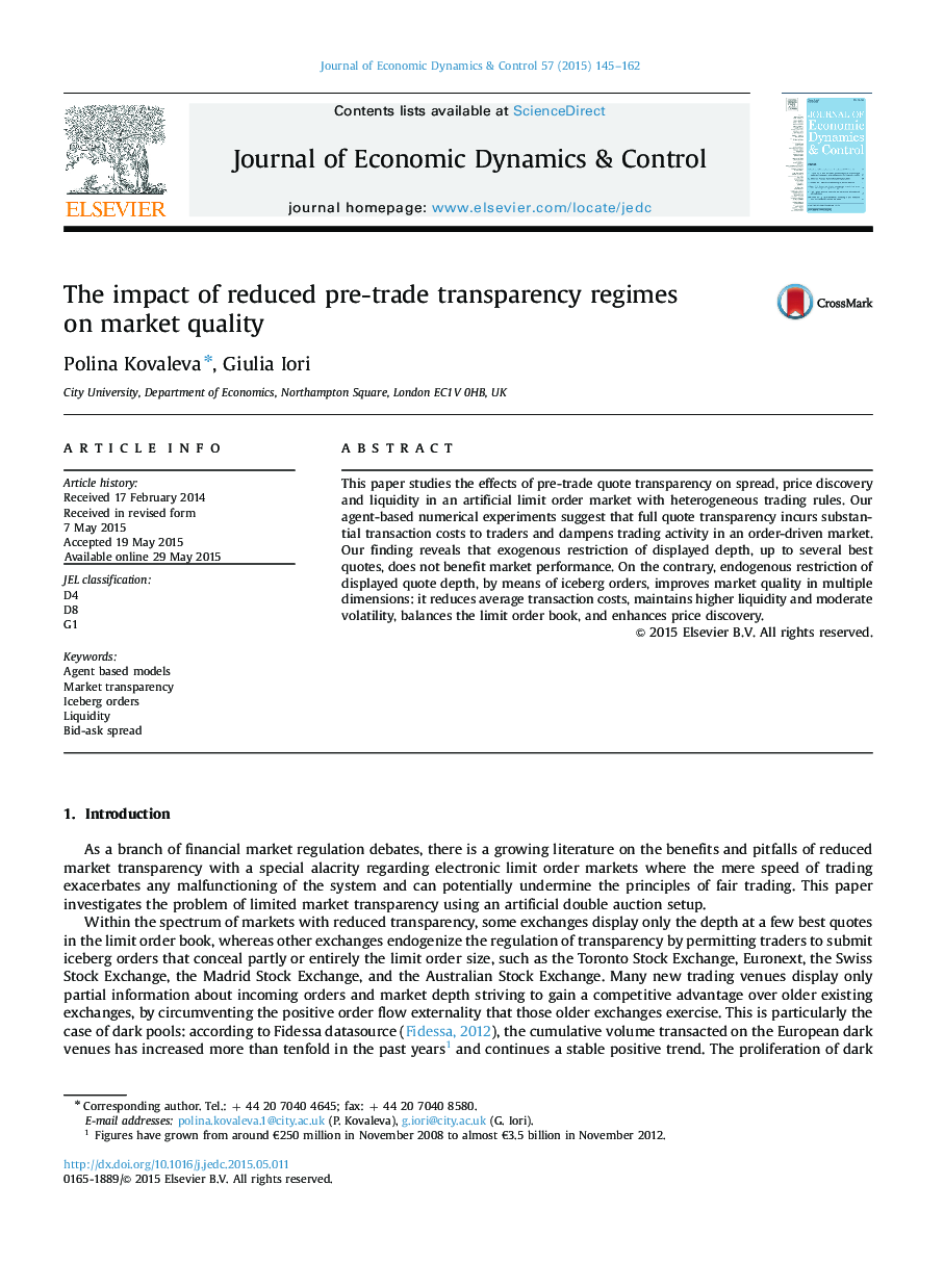 The impact of reduced pre-trade transparency regimes on market quality