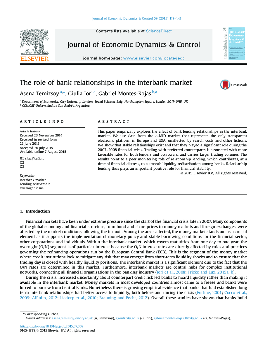 The role of bank relationships in the interbank market