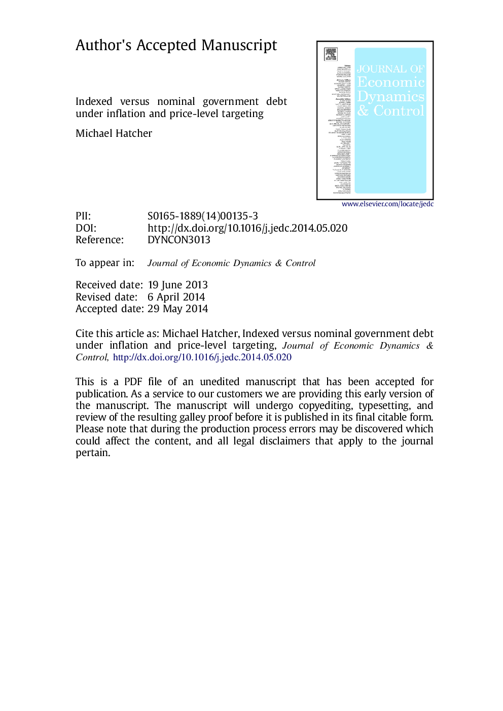 Indexed versus nominal government debt under inflation and price-level targeting